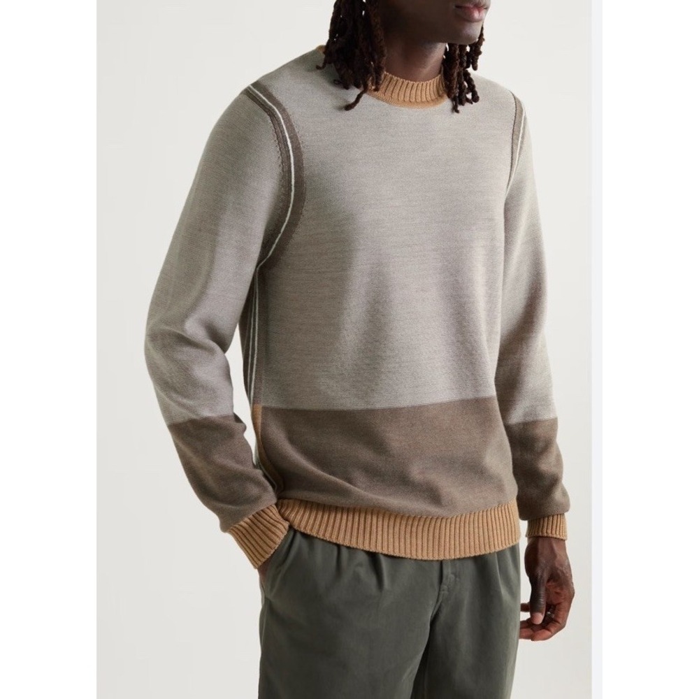 Mr P. Mr Porter Wool‎ Brown Sweater Men's Large Made In Italy